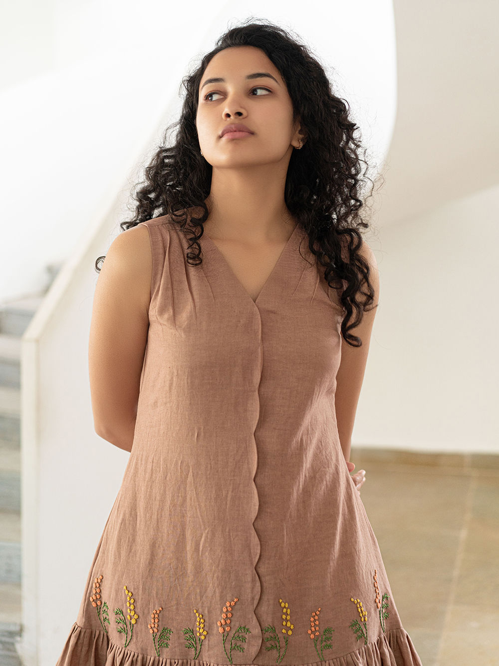 sachin and babi light blue dress Shop Embroidered Linen Dresses