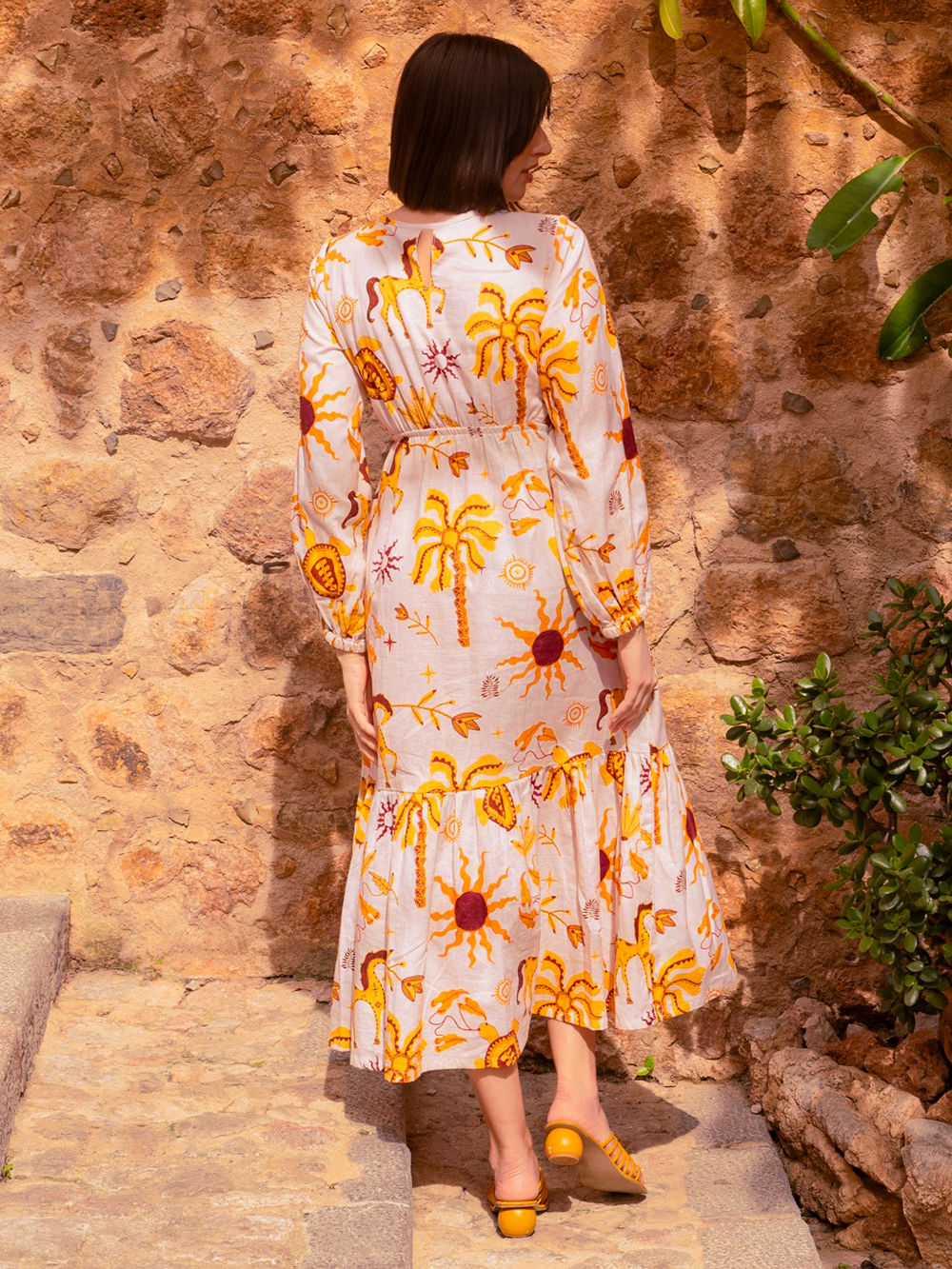 chinese dress ladies Yellow Linen Dress 14 Size Maxi Lenght / Fast Sewing Option 1-3 Days and Fast Delivery 3-9 Days main image 0