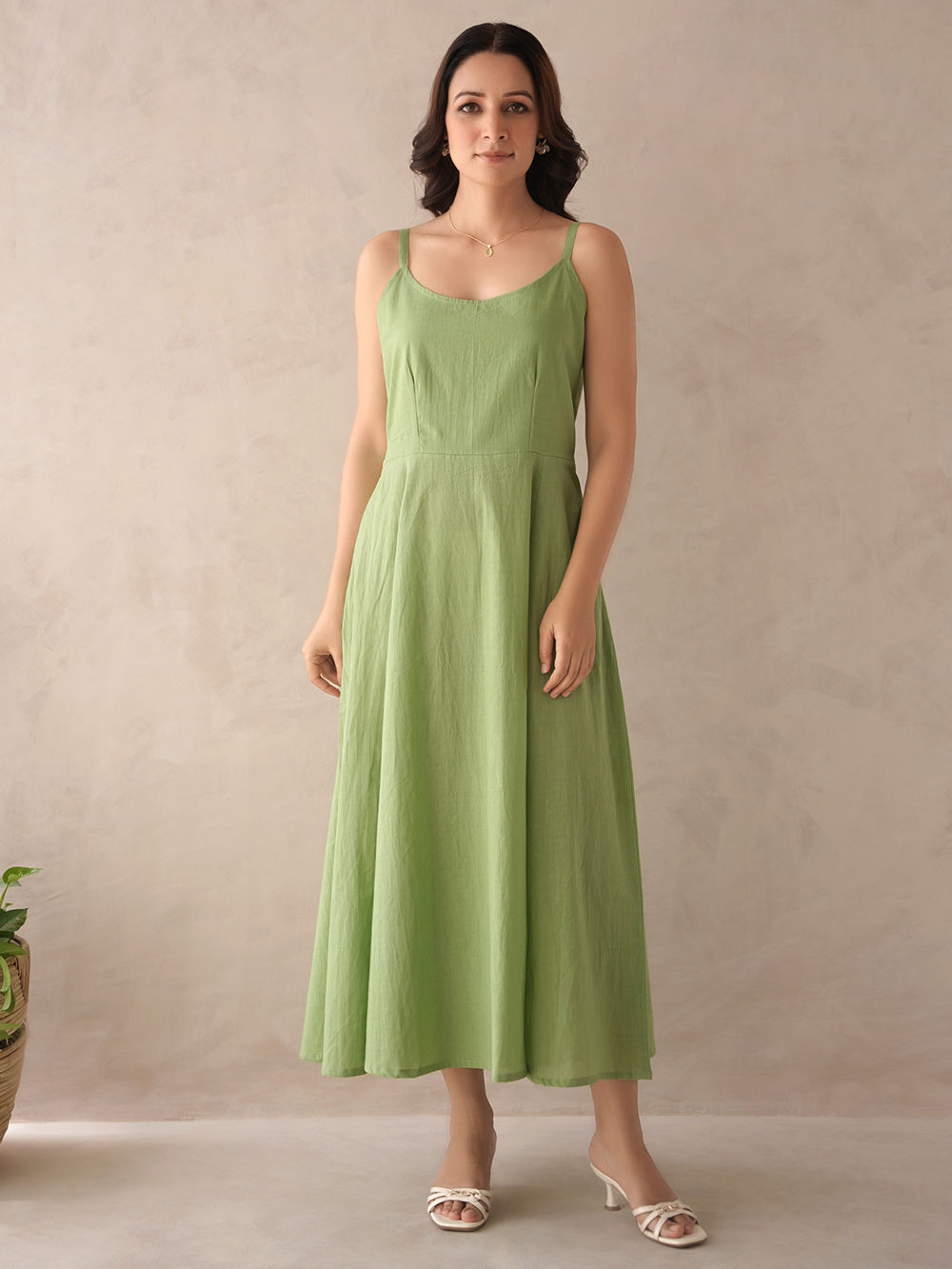 green emerald velvet dress Demanding Pista Green Color Organza Maxi Gown – Vastra Shop main image 1