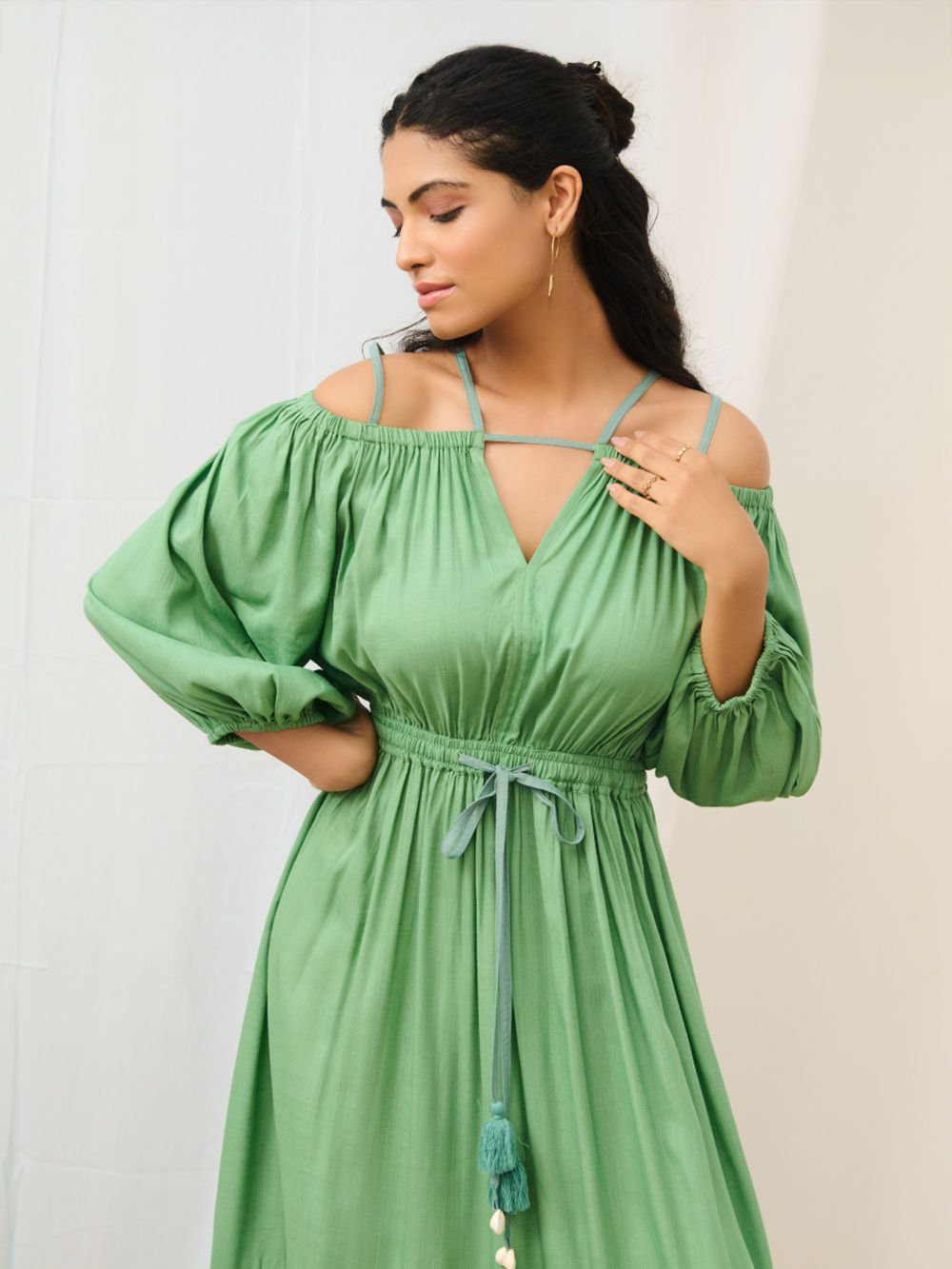 Sea Green Cotton Dress
