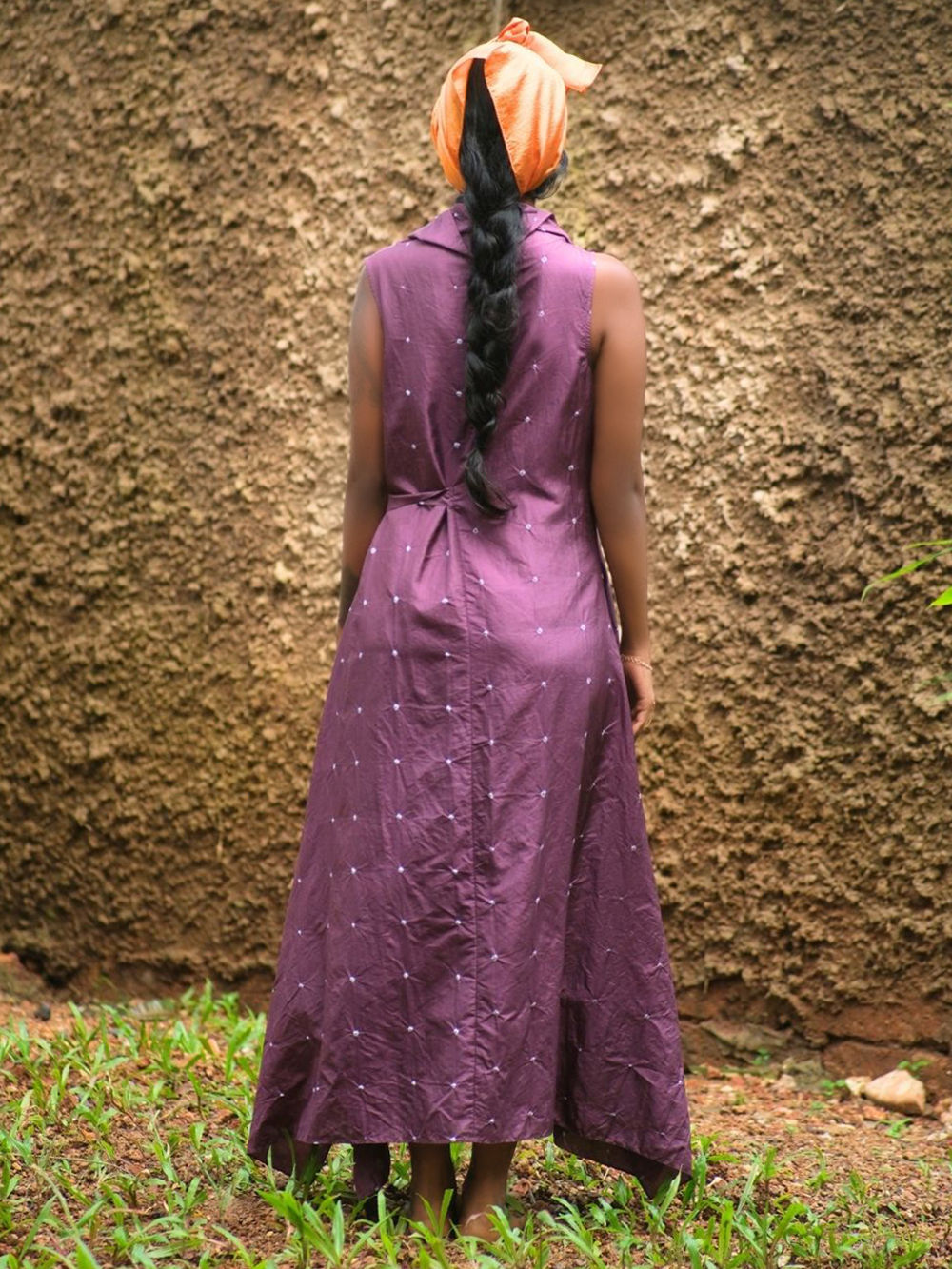 silk dress hand design Draped silk dress hand beaded design