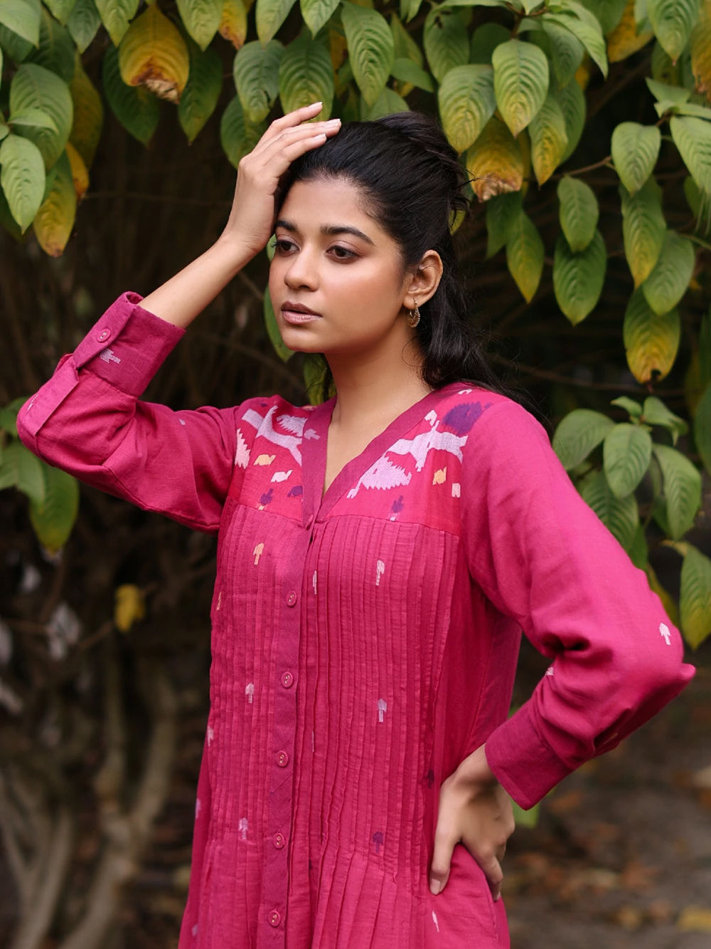 white christmas dresses Buy Aastey Black and White Jamdani Shirt Dress Online main image 1