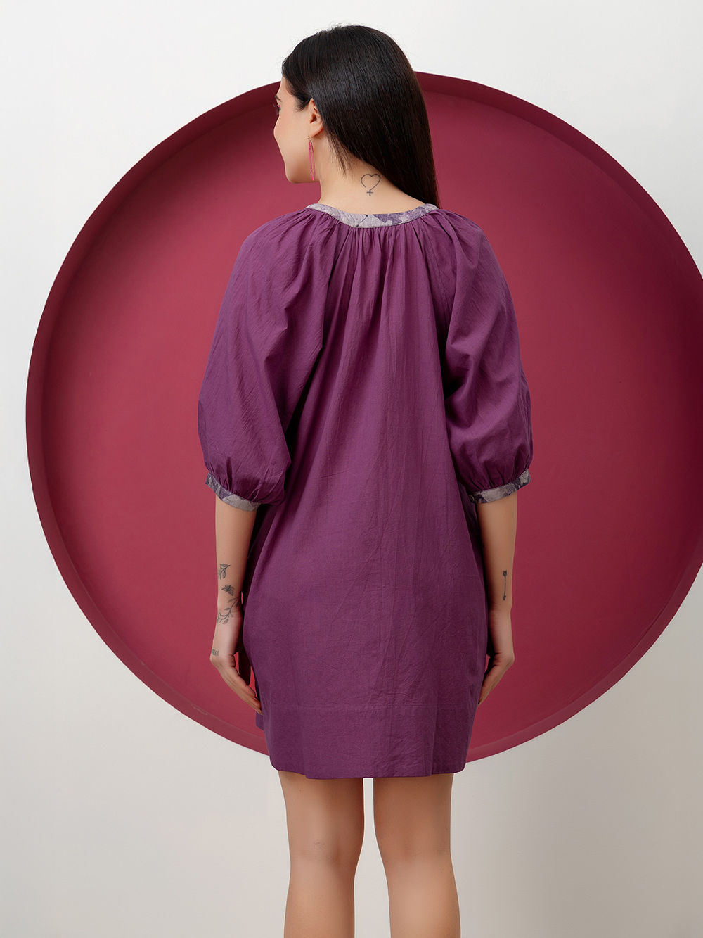 Purple Cotton Dress