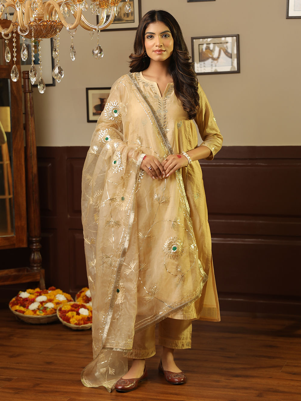 CHANDERI SUIT SET main image 0