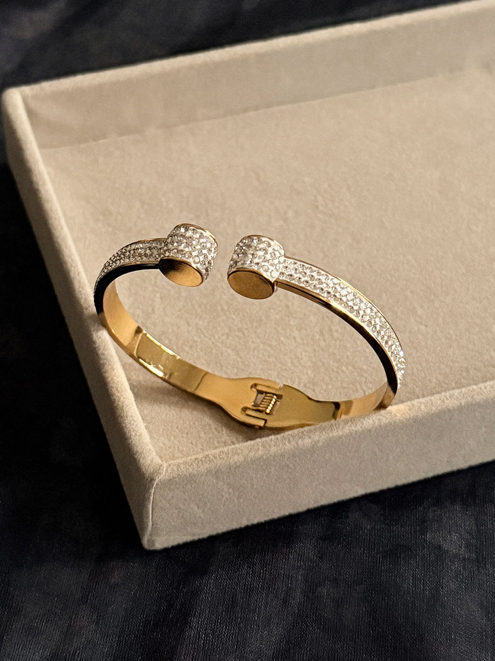 Gold Plated Handcrafted Stainless Steel Cuff
