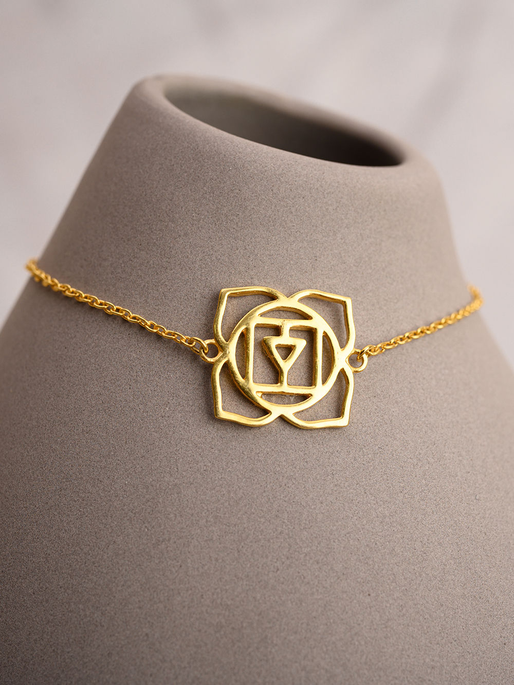 Gold Toned Handcrafted Silver Bracelet