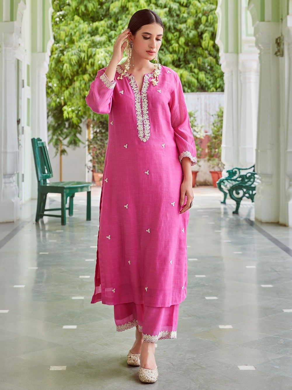 Nimbark Indian Kurta Set For Women - Designer Viscose Rayon Kurta With Skirt, Party Wear Ethnic Dress - View #5