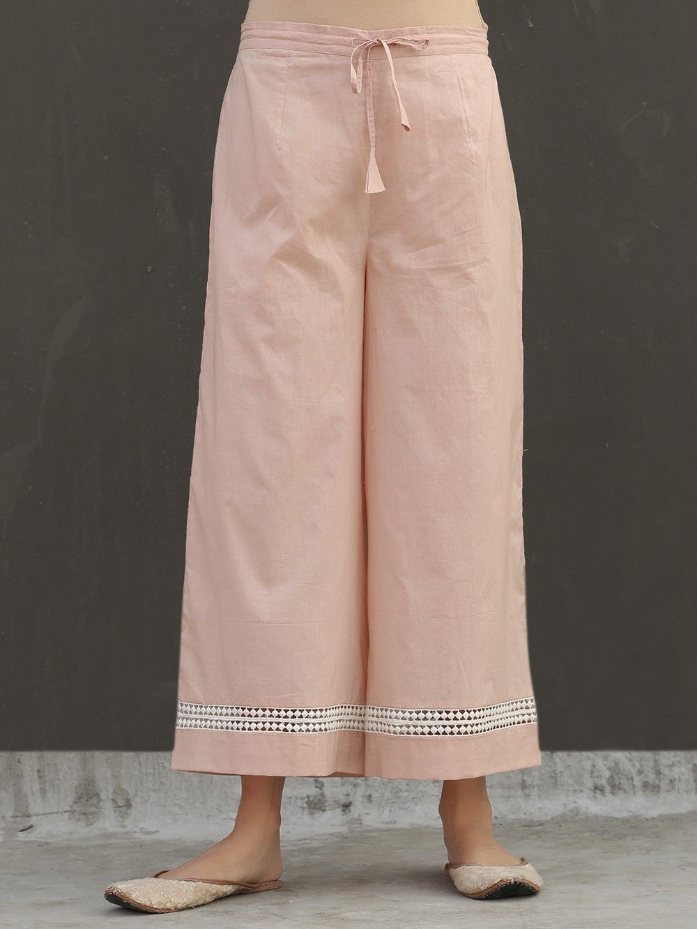 Peach Cotton Palazzo