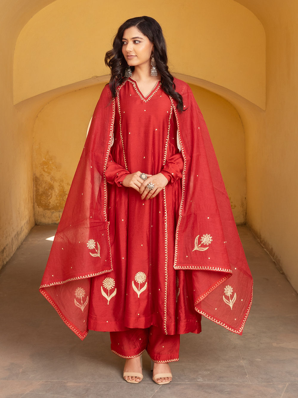 Chanderi by Edge Republic Embroidered Suit Pret 3 Piece Whispering
