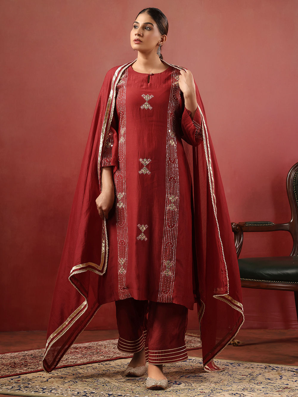 Chanderi by Edge Republic Embroidered Suit Pret 3 Piece Euphoria