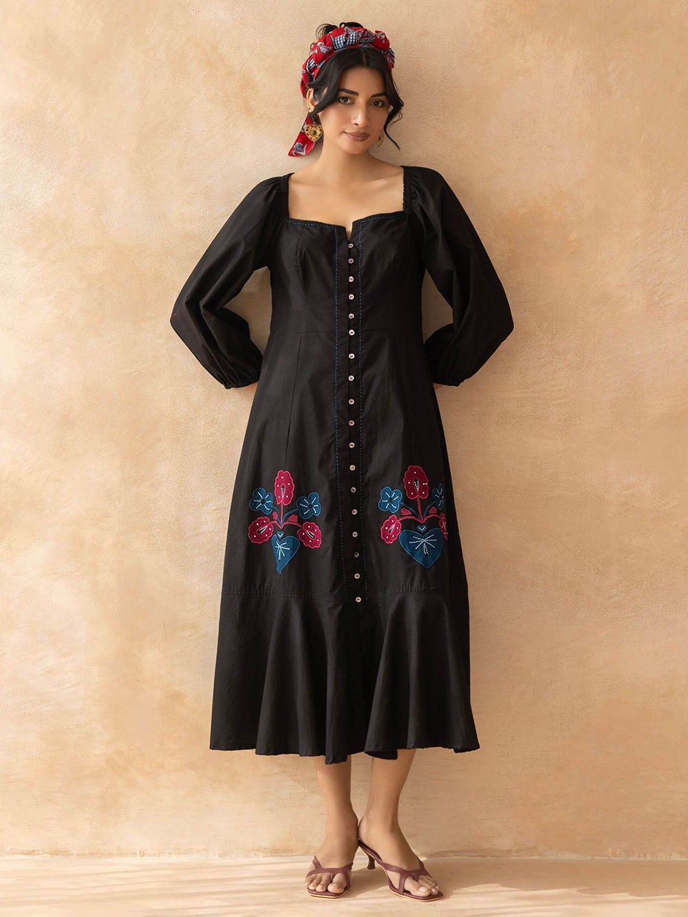 Bottle Green Cotton Dress