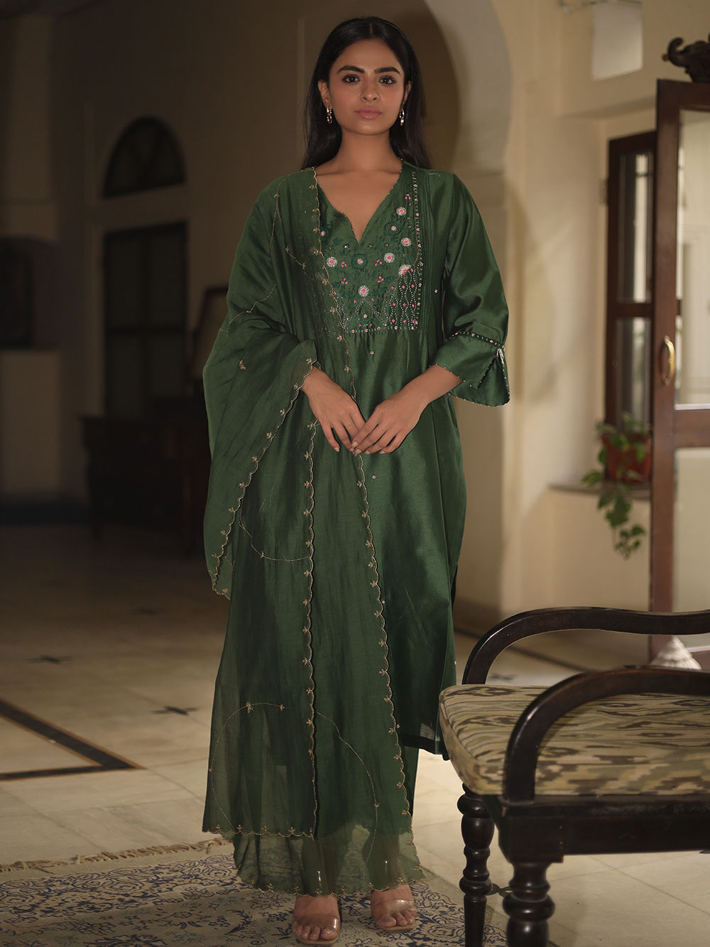 Chanderi Silk Suit Set
