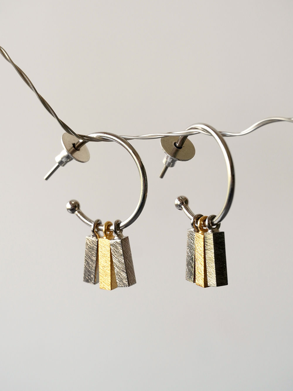 Yellow - Brass Metal Handcrafted Earrings 100