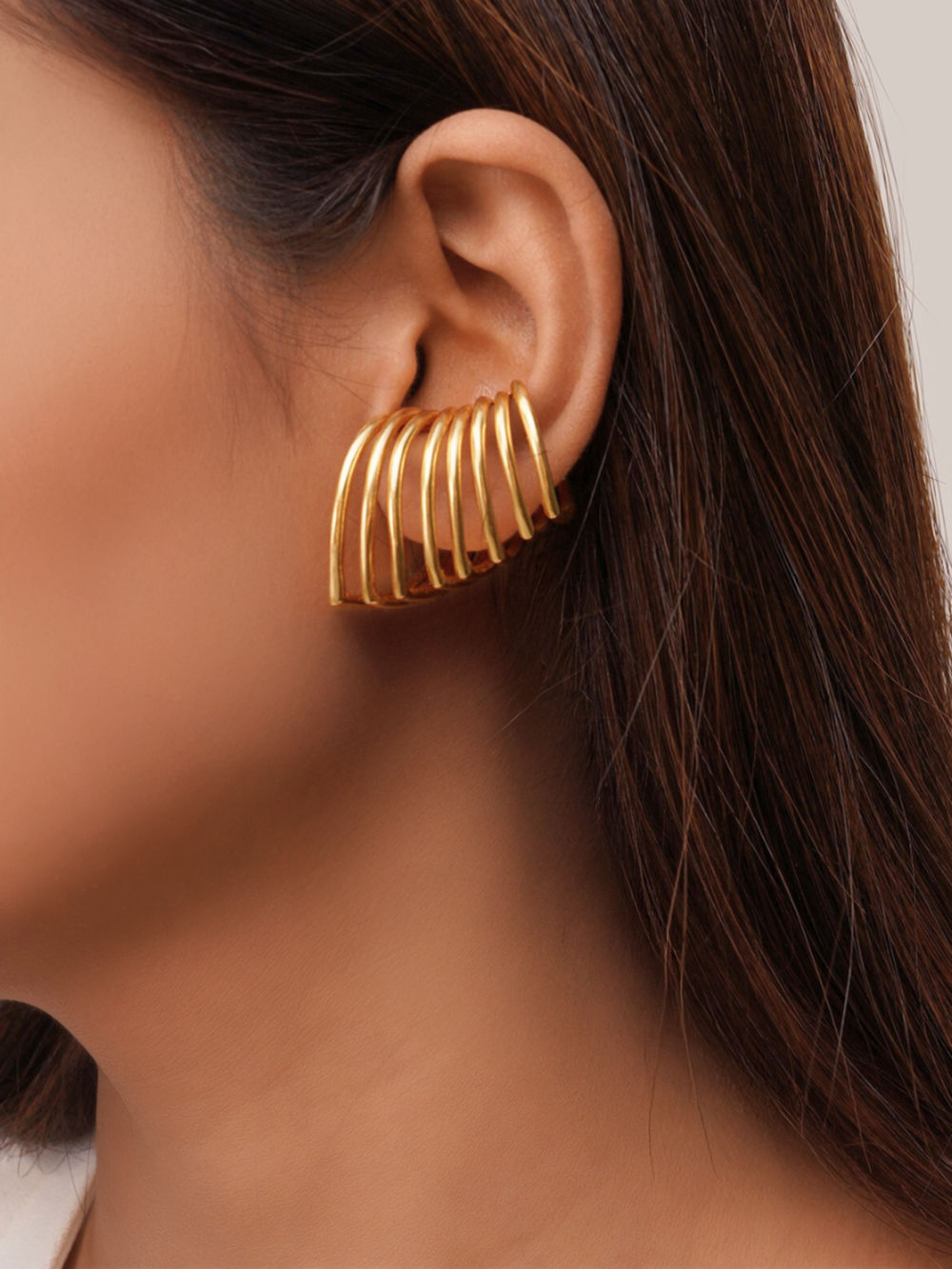 Gold Plated Handcrafted Alloy Ear Cuff