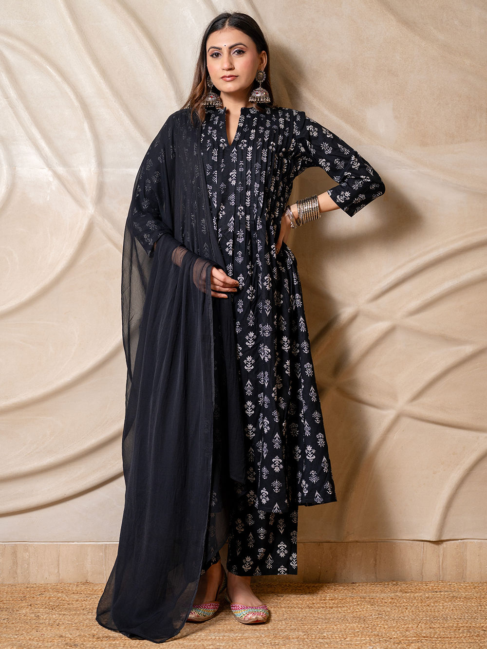 black cotton dress design Black Cotton Button-Up Dress 6XL