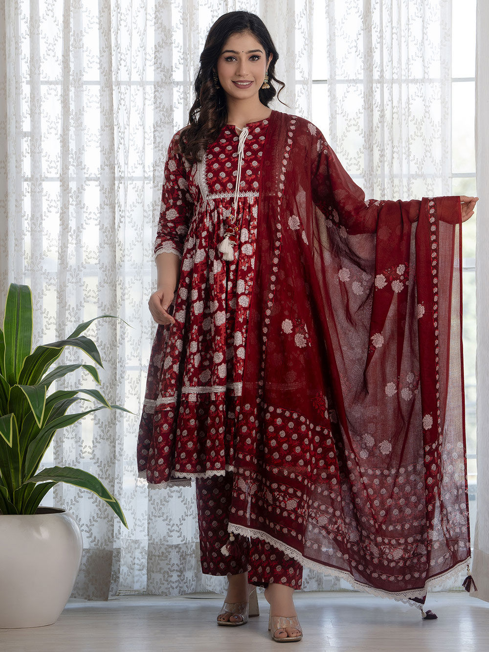 Printed Cotton Suit Set