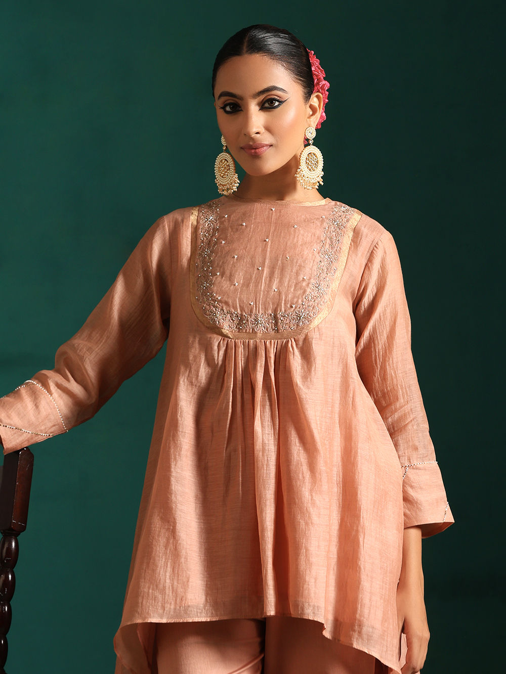 Chanderi Bird Co-ord Set