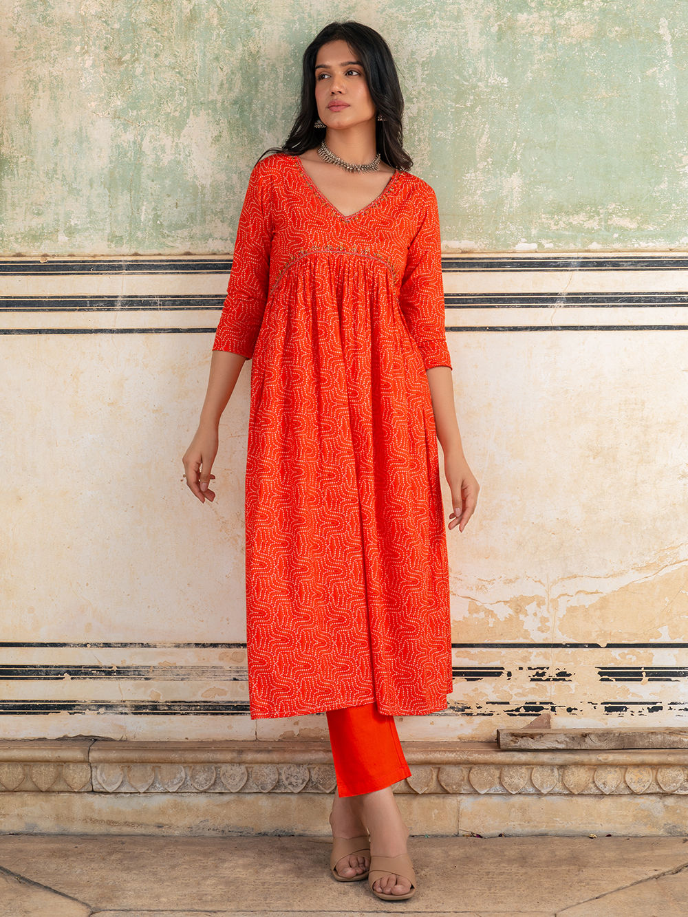 Ruhani Block Printed Cotton Kurta Set with Pants