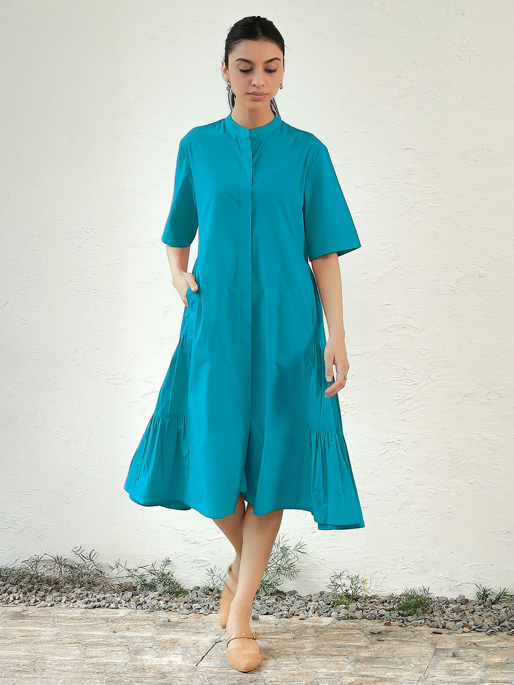Blue Cotton Dress