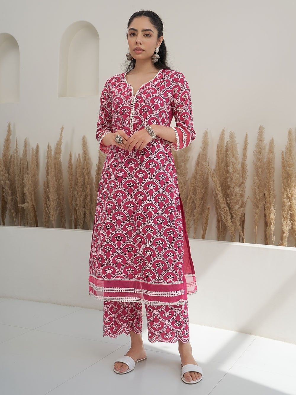 Fuchsia Cotton Palazzo