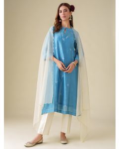 Off White Organza Dupatta