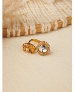 Gold Plated Handcrafted Brass Ring