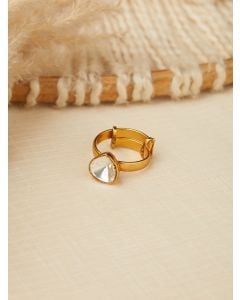 Gold Plated Handcrafted Brass Ring
