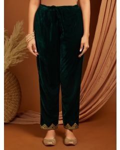 Green Gota Work Velvet Pants