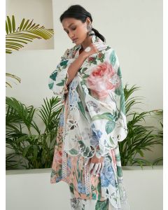 Ivory Printed Chanderi Dupatta