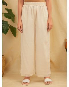 Ivory Cotton Linen Pants