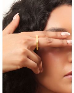 Gold Plated Handcrafted Brass Ring