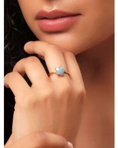 Gold Plated Handcrafted Brass Ring