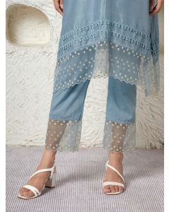 Powder Blue Cotton Pants