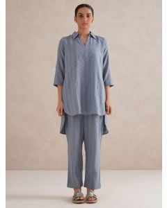 Grey Checkered Cotton Co-ord Set - Set of 2