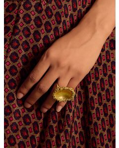 Gold Plated Handcrafted Brass Ring