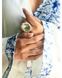 Silver Plated Handcrafted Brass Ring