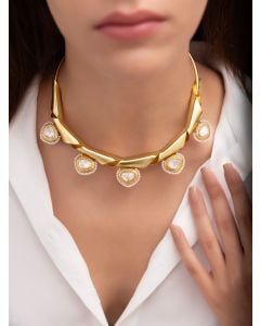 Gold Toned Handcrafted Brass Choker