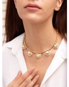 Gold Toned Handcrafted Brass Choker