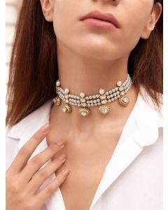 Gold Toned Handcrafted Brass Choker