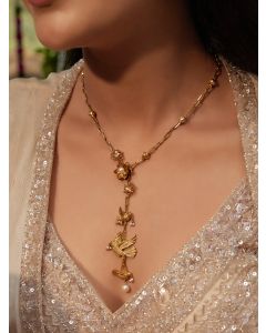 Gold Plated Handcrafted Brass Necklace