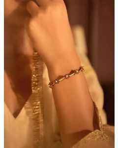 Gold Plated Handcrafted Brass Bangle