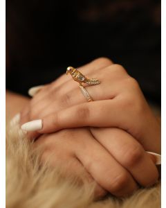 Gold Toned Brass Handcrafed Ring