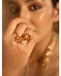 Gold Plated Handcrafted Brass Ring