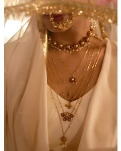 Gold Plated Handcrafted Brass Layered Necklace
