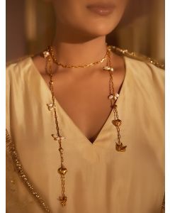 Gold Plated Handcrafted Brass Necklace