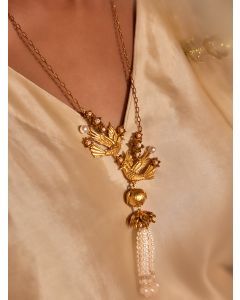 Gold Plated Handcrafted Brass Necklace