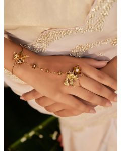 Gold Plated Handcrafted Brass Haathphool