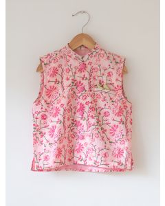Pink Hand Block Printed Cotton Bandi