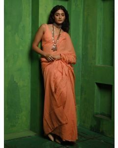 Peach Modal Mul Saree