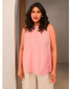 Pink Printed Cotton Top